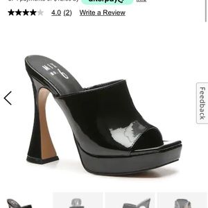 NWT Mix No. 6 Jeanie Black Patent Leather Sandal Platform Pump High-heel Sz 6.5